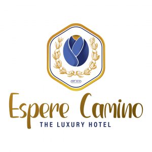 Golden ornamental rose logo design the design uses smooth gradients for the golden effect, but can only be reproduced in a flat color while maintaining branding consistency