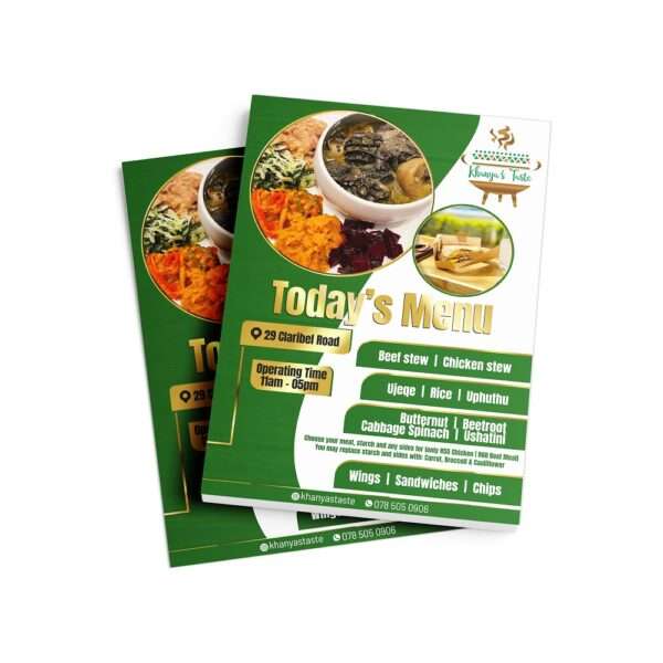 Download Restaurant Menu Flyer Design Template Psd File