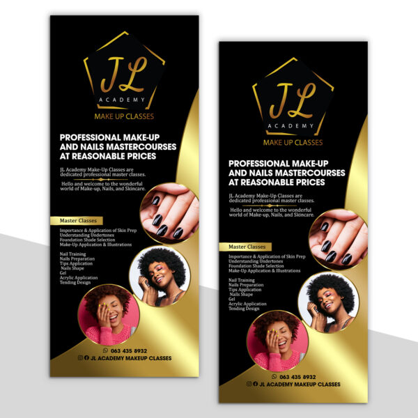 Cosmetics Roll Up Banner Design Template
