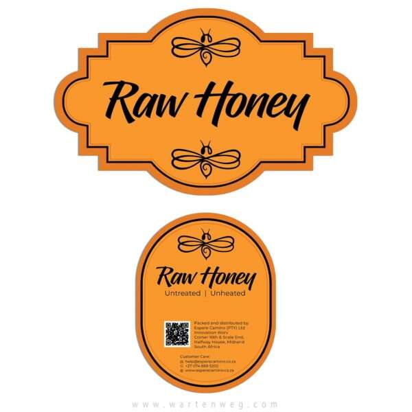 Honey Bottle Label Design - Back View